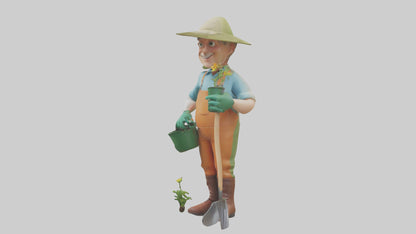 Cartoon Gardener model 3D model