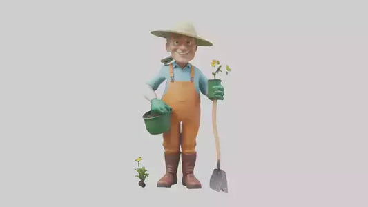Cartoon Gardener model 3D model