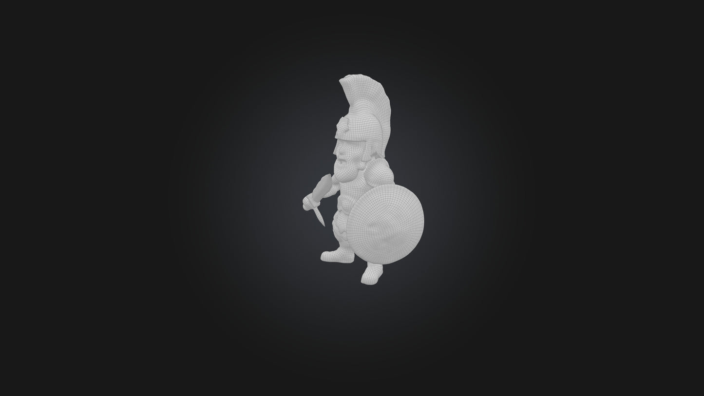 3D model Cartoon Gladiator VR / AR / low-poly