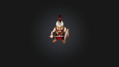 3D model Cartoon Gladiator VR / AR / low-poly