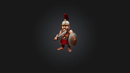 3D model Cartoon Gladiator VR / AR / low-poly