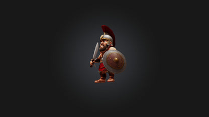 3D model Cartoon Gladiator VR / AR / low-poly