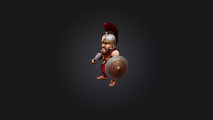 3D model Cartoon Gladiator VR / AR / low-poly