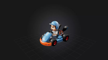 3D model Cartoon Go-Kart VR / AR / low-poly