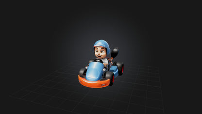 3D model Cartoon Go-Kart VR / AR / low-poly