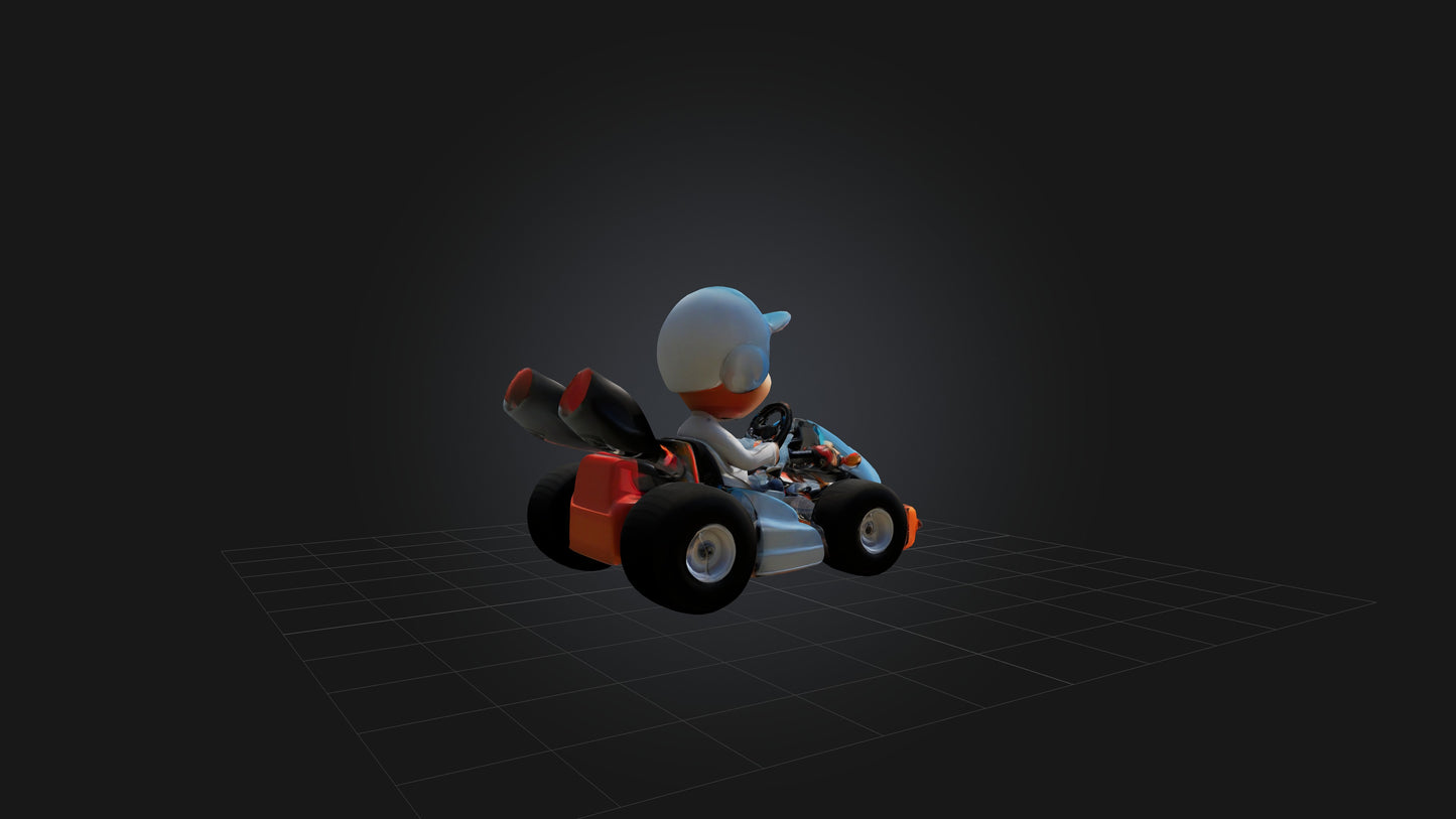 3D model Cartoon Go-Kart VR / AR / low-poly