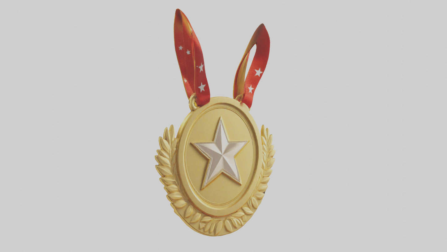 Cartoon Gold Medal model 3D model