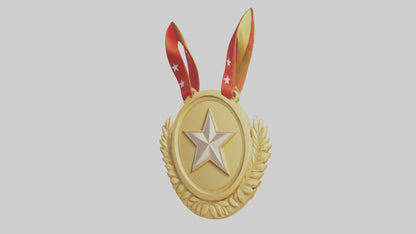 Cartoon Gold Medal model 3D model