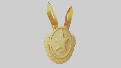 Cartoon Gold Medal model 3D model