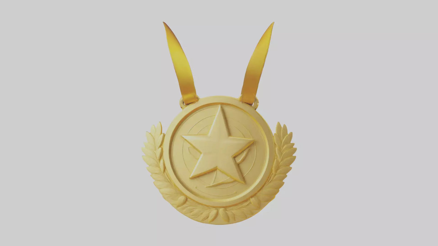 Cartoon Gold Medal model 3D model