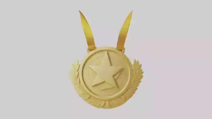 Cartoon Gold Medal model 3D model