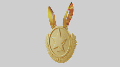 Cartoon Gold Medal model 3D model