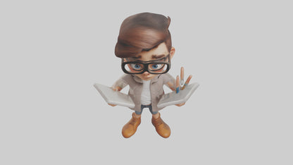 Cartoon Graphic Artist model 3D model