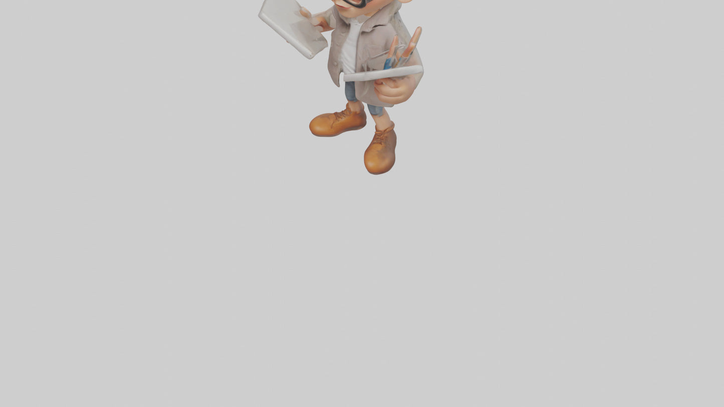 Cartoon Graphic Artist model 3D model