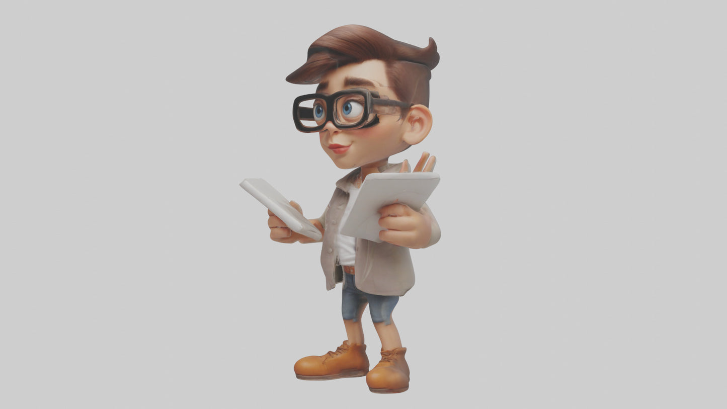 Cartoon Graphic Artist model 3D model