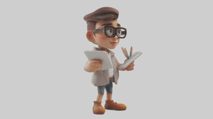 Cartoon Graphic Artist model 3D model