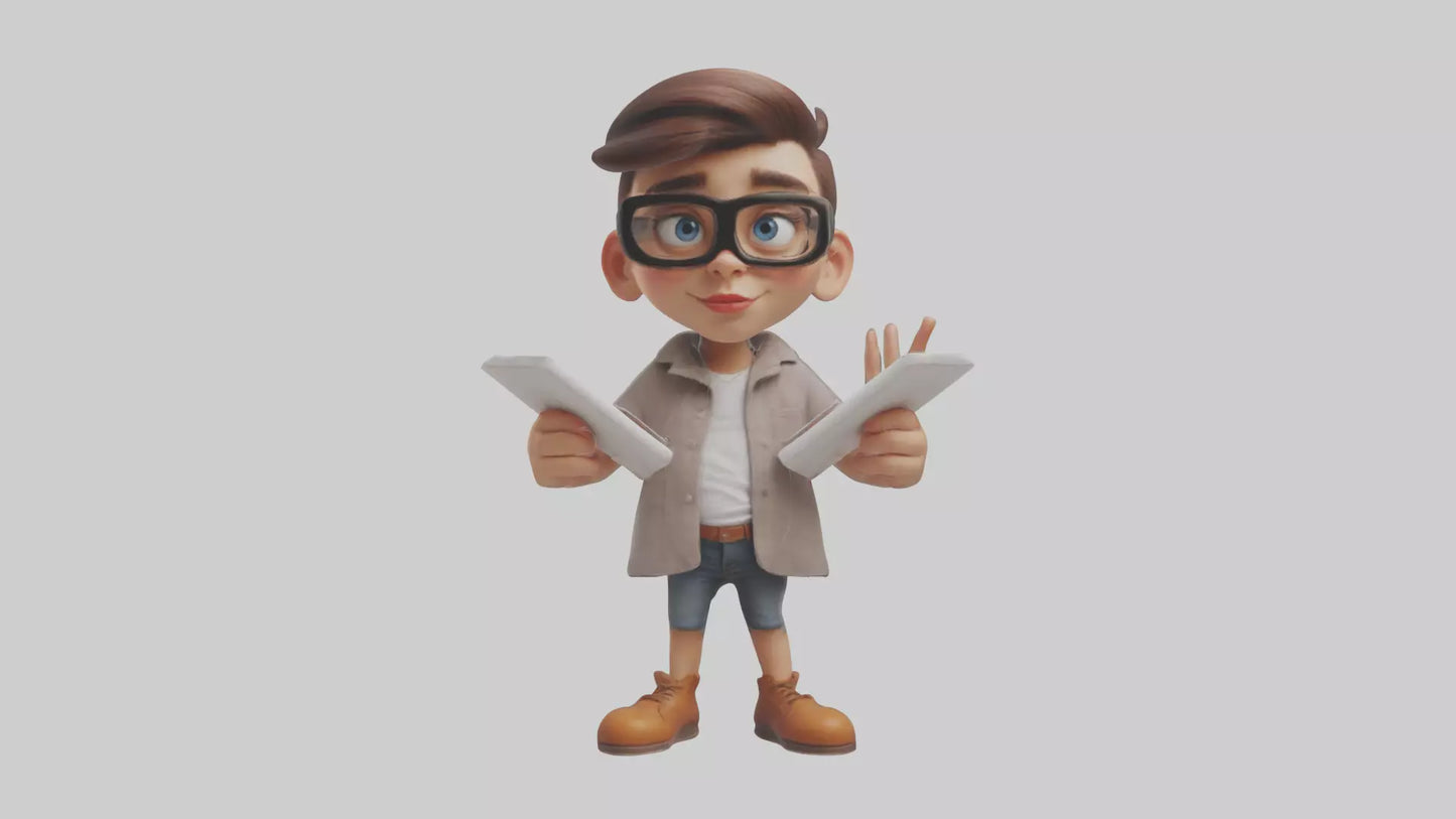 Cartoon Graphic Artist model 3D model
