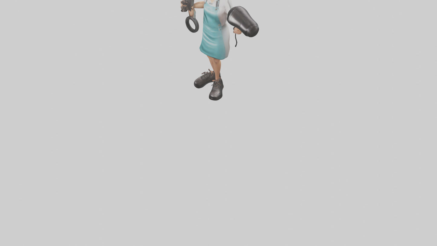 Cartoon Hair Stylist model 3D model