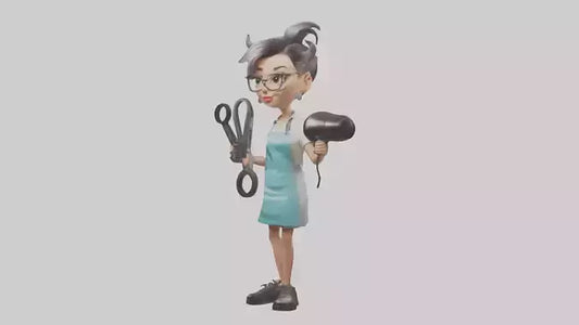 Cartoon Hair Stylist model 3D model