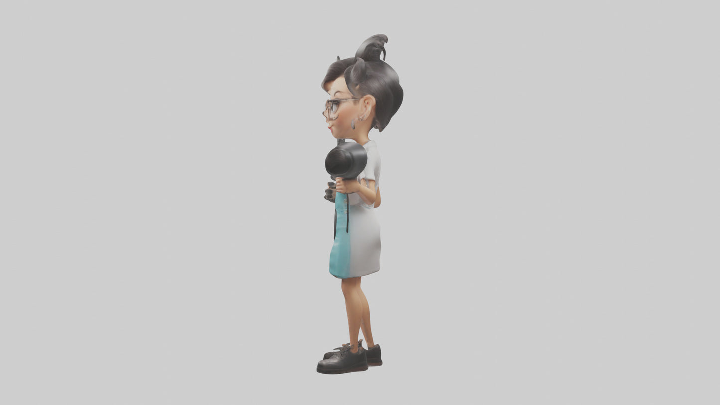 Cartoon Hair Stylist model 3D model