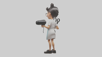 Cartoon Hair Stylist model 3D model