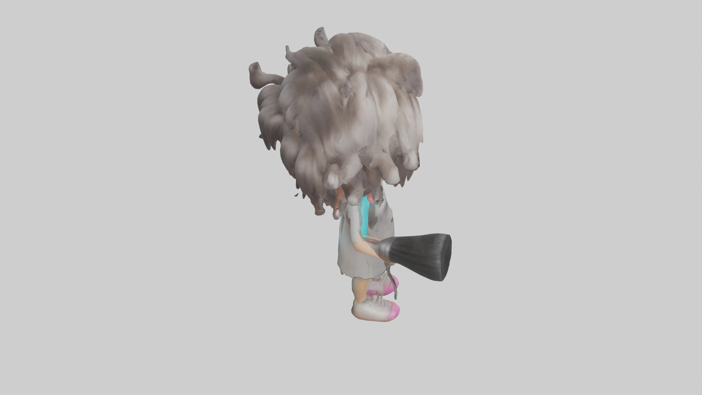 Cartoon Hairstylist Assistant model 3D model