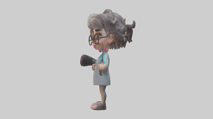 Cartoon Hairstylist Assistant model 3D model