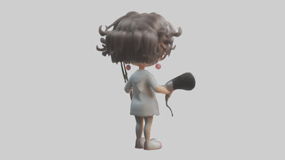 Cartoon Hairstylist Assistant model 3D model