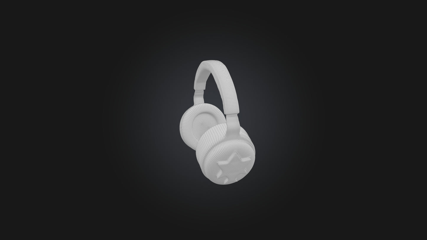 Cartoon Headphones 3D model