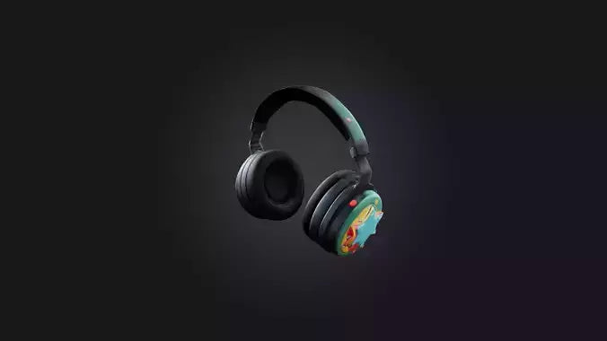 Cartoon Headphones 3D model