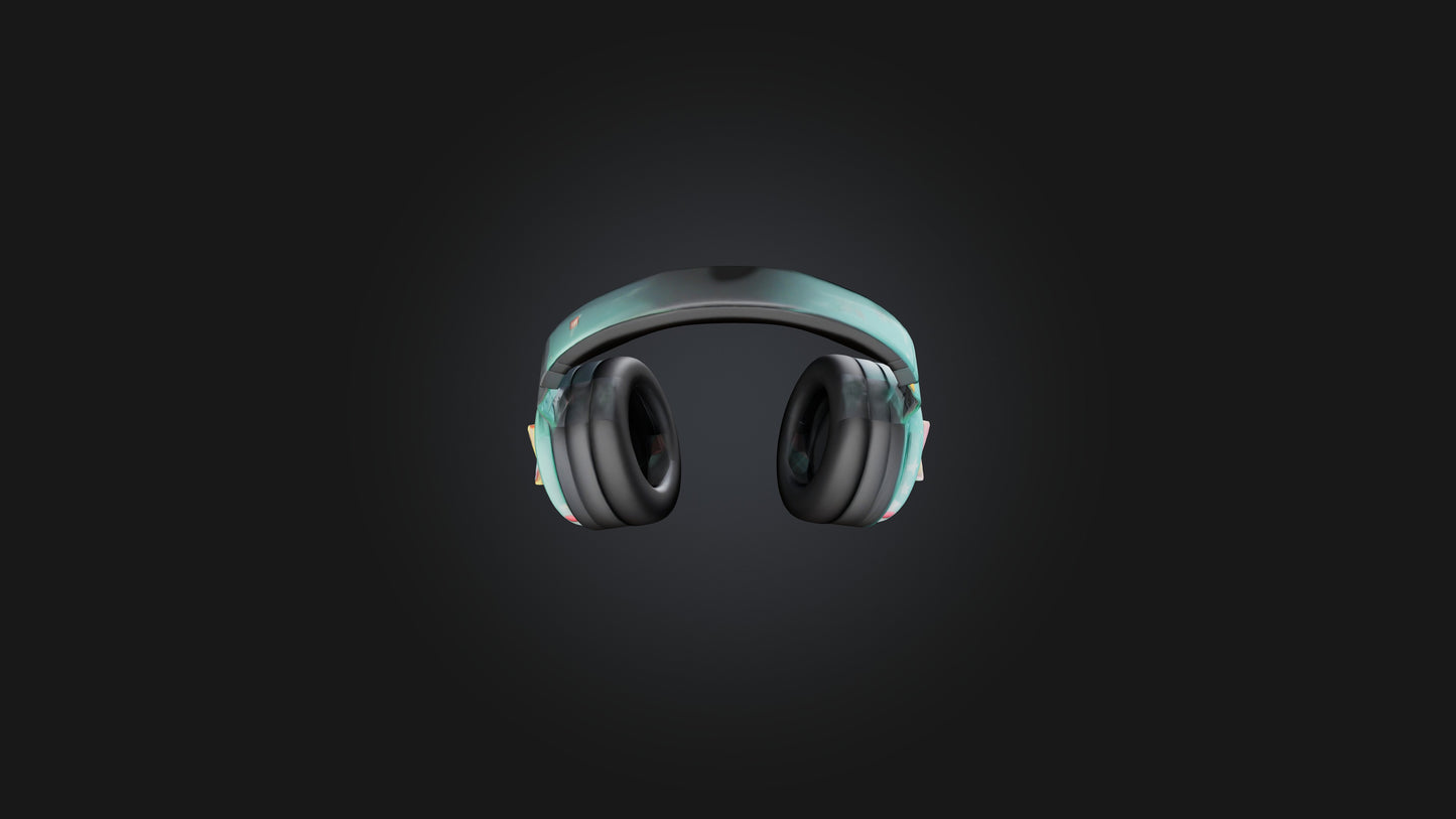 Cartoon Headphones 3D model