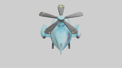Cartoon Helicopter model 3D model