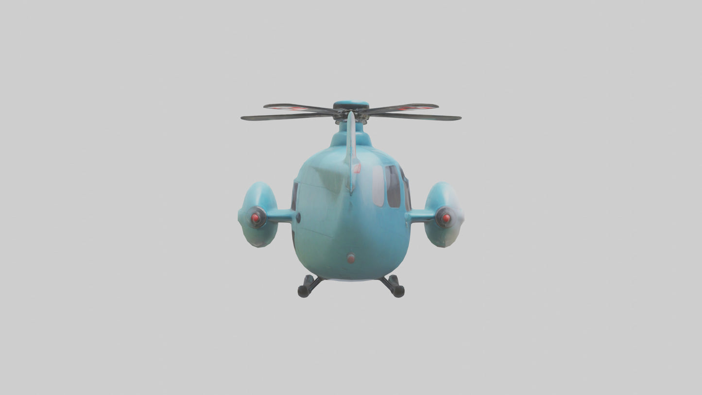 Cartoon Helicopter model 3D model