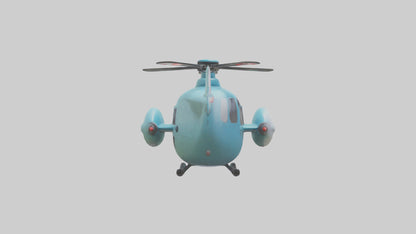 Cartoon Helicopter model 3D model