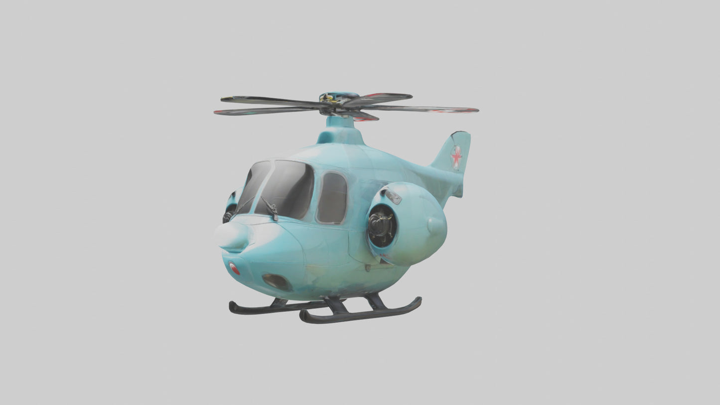 Cartoon Helicopter model 3D model