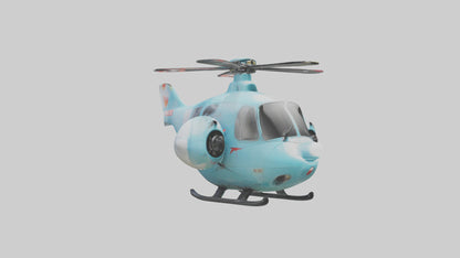 Cartoon Helicopter model 3D model