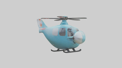 Cartoon Helicopter model 3D model