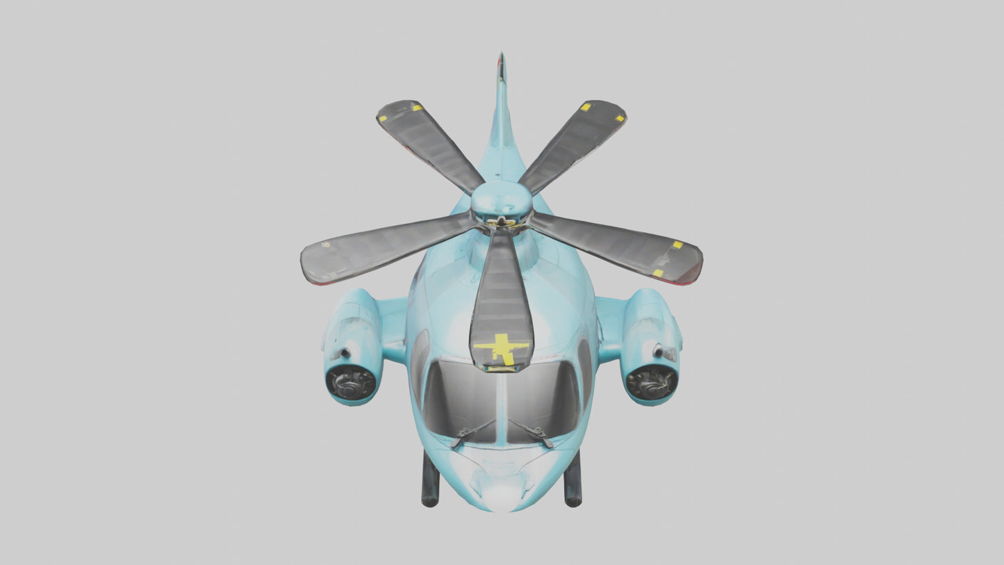 Cartoon Helicopter model 3D model