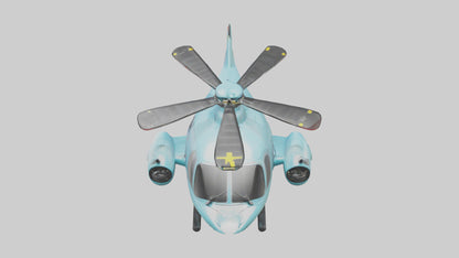 Cartoon Helicopter model 3D model