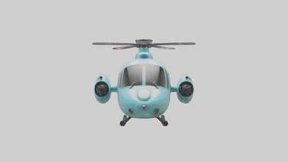 Cartoon Helicopter model 3D model