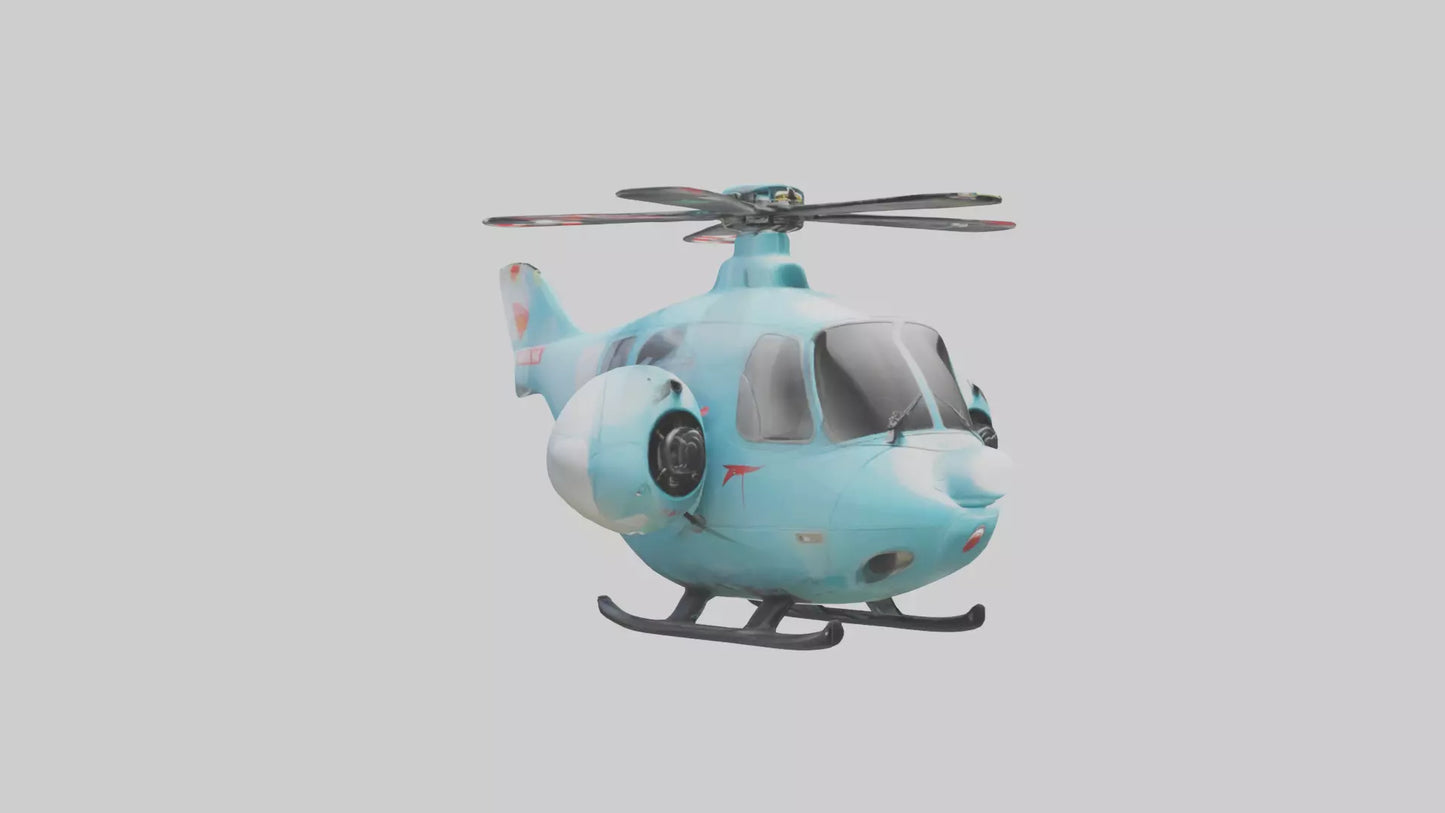 Cartoon Helicopter model 3D model