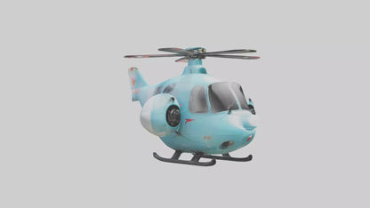 Cartoon Helicopter model 3D model