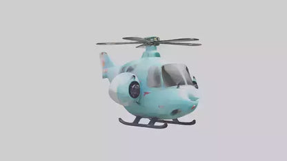 Cartoon Helicopter model 3D model