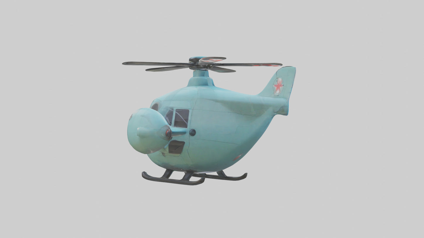 Cartoon Helicopter model 3D model