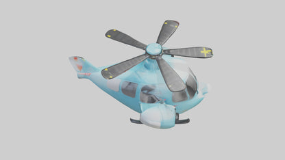 Cartoon Helicopter model 3D model
