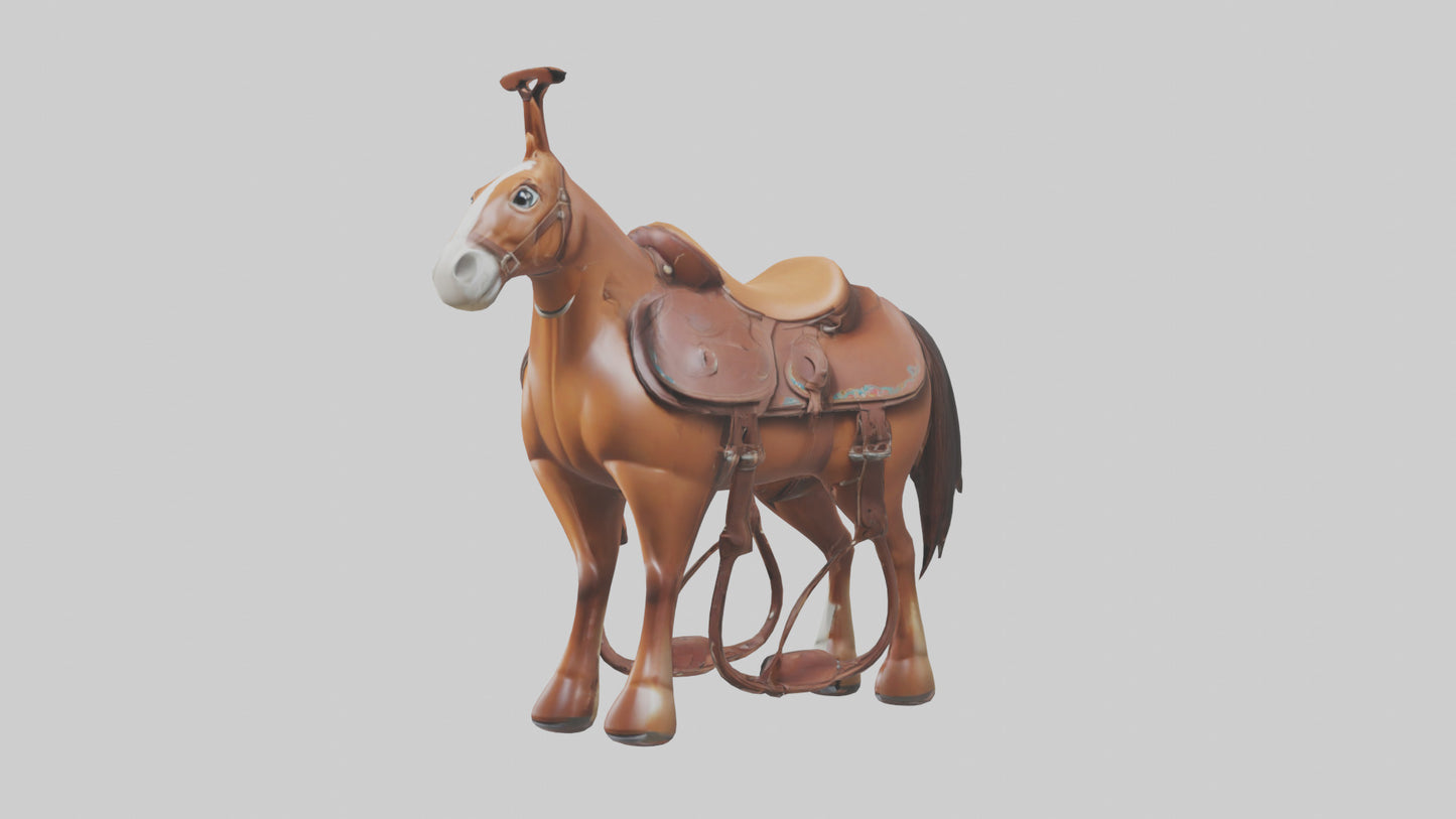 Cartoon Horse Saddle model 3D model