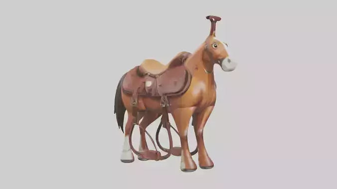 Cartoon Horse Saddle model 3D model