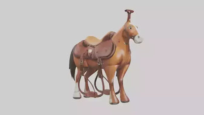 Cartoon Horse Saddle model 3D model