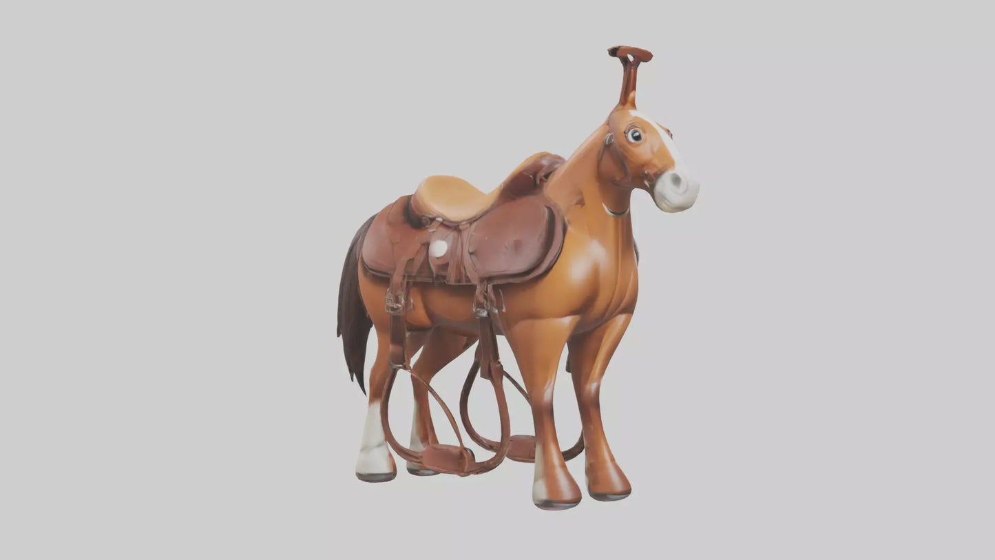 Cartoon Horse Saddle model 3D model