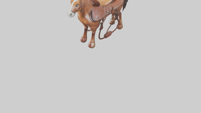 Cartoon Horse Saddle model 3D model